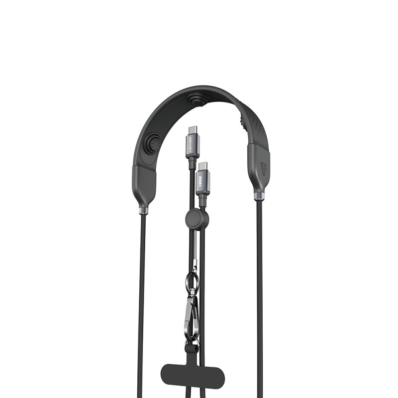 Lenyes LC558 Type-C to Type-C Data Kablolu 3 Kademeli Boyun Masaj Bandı 1.2M - 1