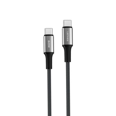 Lenyes LC559 Type-C to Type-C PD Örgü Tasarımlı Hızlı Şarj Özellikli Data ve Şarj Kablosu 60W 1M