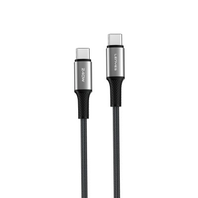 Lenyes LC563 Type-C to Type-C PD Örgü Tasarımlı Hızlı Şarj Özellikli Data ve Şarj Kablosu 240W 1M