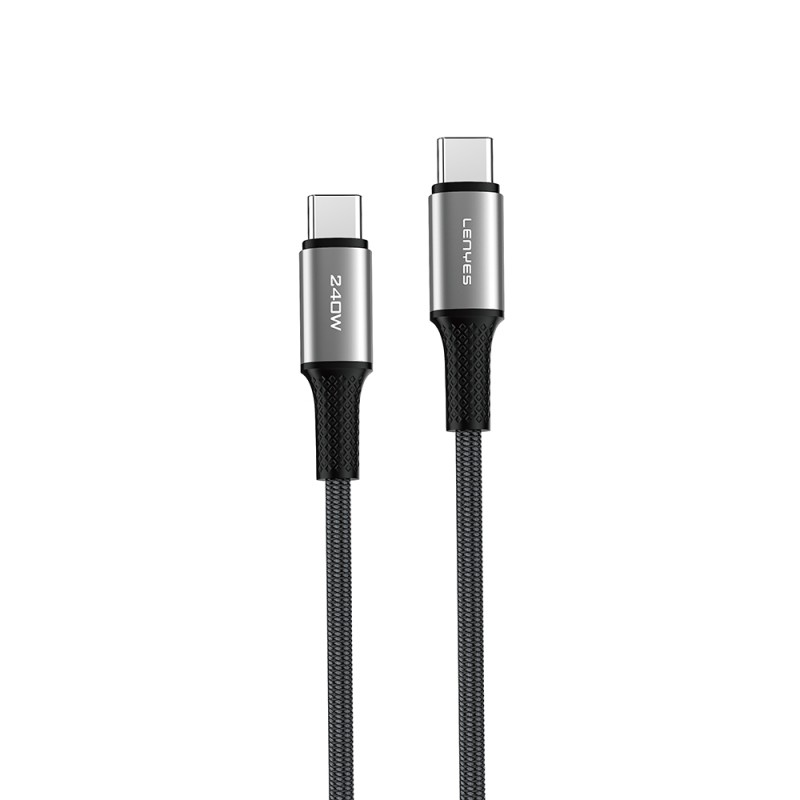 Lenyes LC564 Type-C to Type-C PD Örgü Tasarımlı Hızlı Şarj Özellikli Data ve Şarj Kablosu 240W 2M - 1