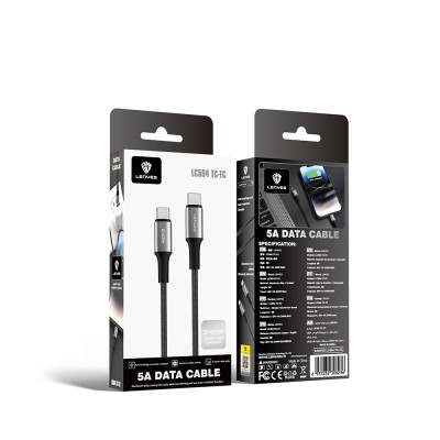 Lenyes LC564 Type-C to Type-C PD Örgü Tasarımlı Hızlı Şarj Özellikli Data ve Şarj Kablosu 240W 2M - 2