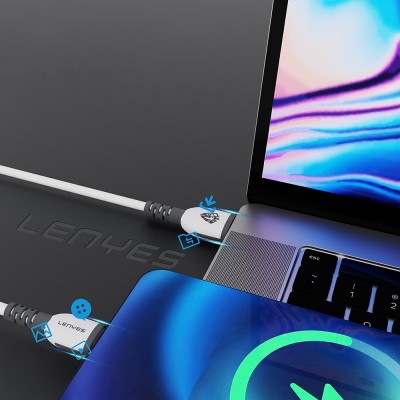 Lenyes LC979 USB-A to Lightning Fast Charging Data and Charging Cable 2.4A 1M - 3