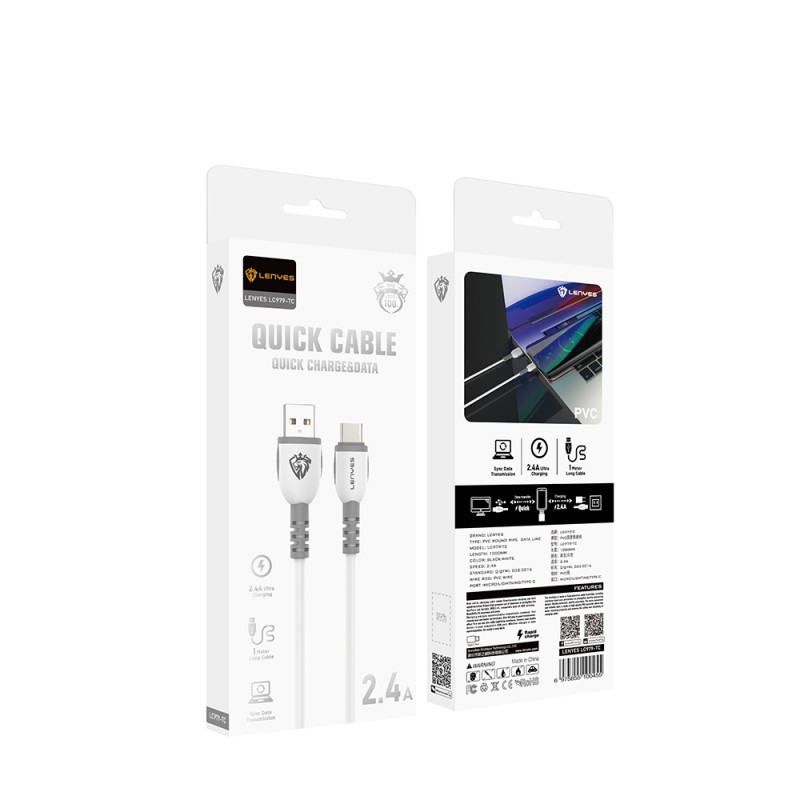 Lenyes LC979 USB-A to Type-C Fast Charging Data and Charging Cable 2.4A 1M - 6