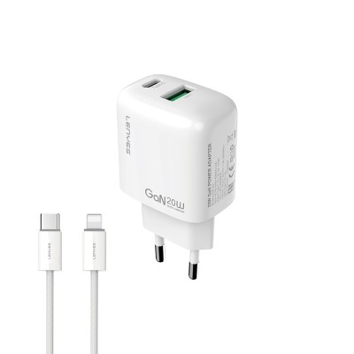 Lenyes LCH91-TC-L Type-C to Lightning GaN Teknolojili PD ve USB Hızlı Şarj Özellikli Şarj Seti 20W - 2