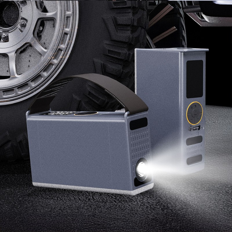 Lenyes LCI205 LED Illuminated Vehicle Battery Emergency Jump Starter and Air Compressor 12V 100W 7200mAh - 3