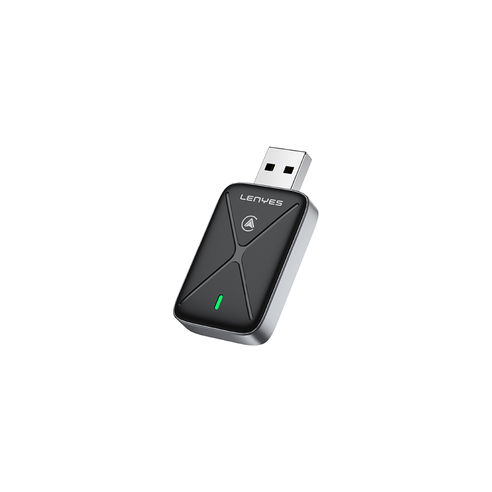 Lenyes LCP01 Android Auto Destekli CarPlay USB Bluetooth 5.0 Wireless Transmitter Adaptör - Siyah