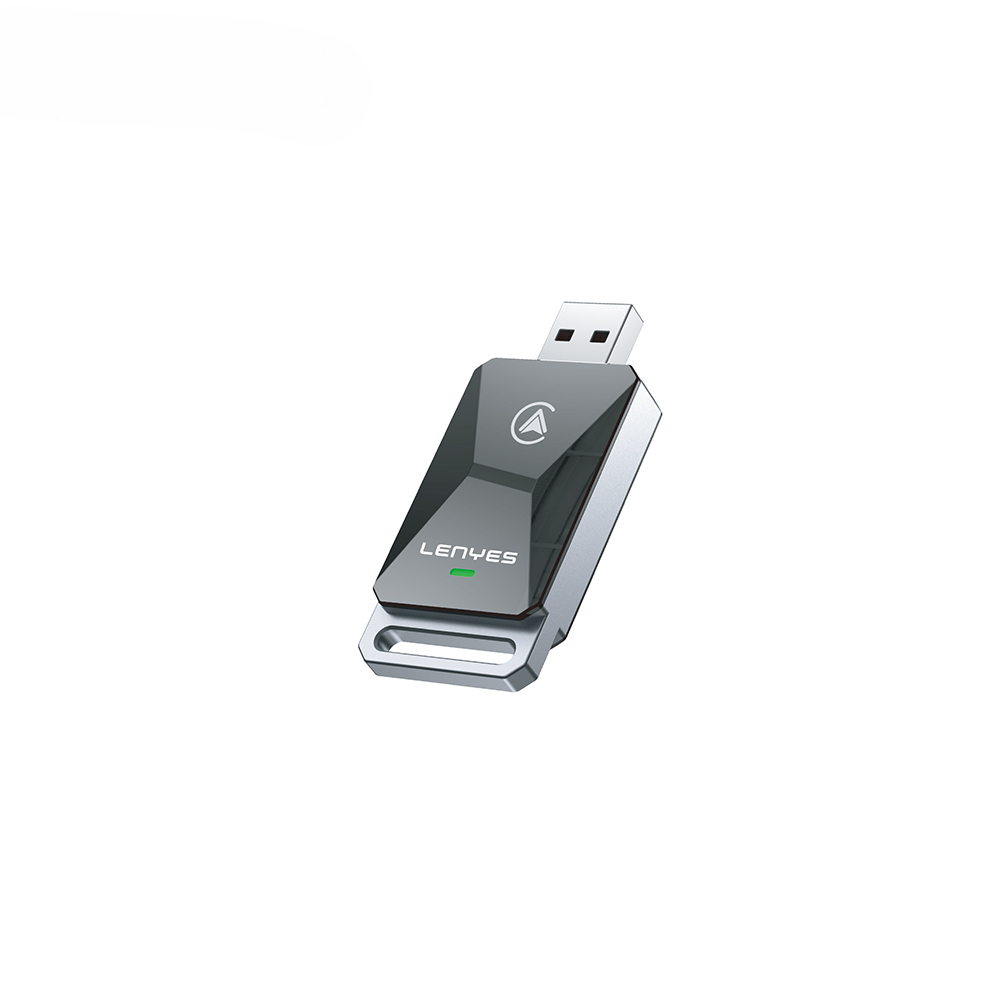 Lenyes LCP02 Android Auto Destekli CarPlay USB Bluetooth 5.0 Wireless Transmitter Adaptör - Siyah