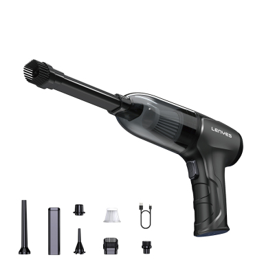 Lenyes LCV201 4in1 Blowing-Suction-Vacuuming and Inflation Features 6-Piece Apparatus Electric Car Vacuum Cleaner 5000PA - Lenyes