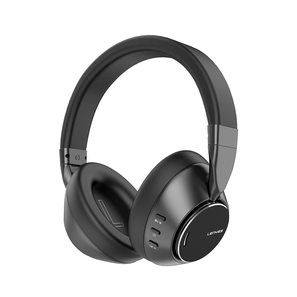 Lenyes LH23 ANC Özellikli Kulak Üstü Bluetooth Kulaklık v5.4 - Siyah