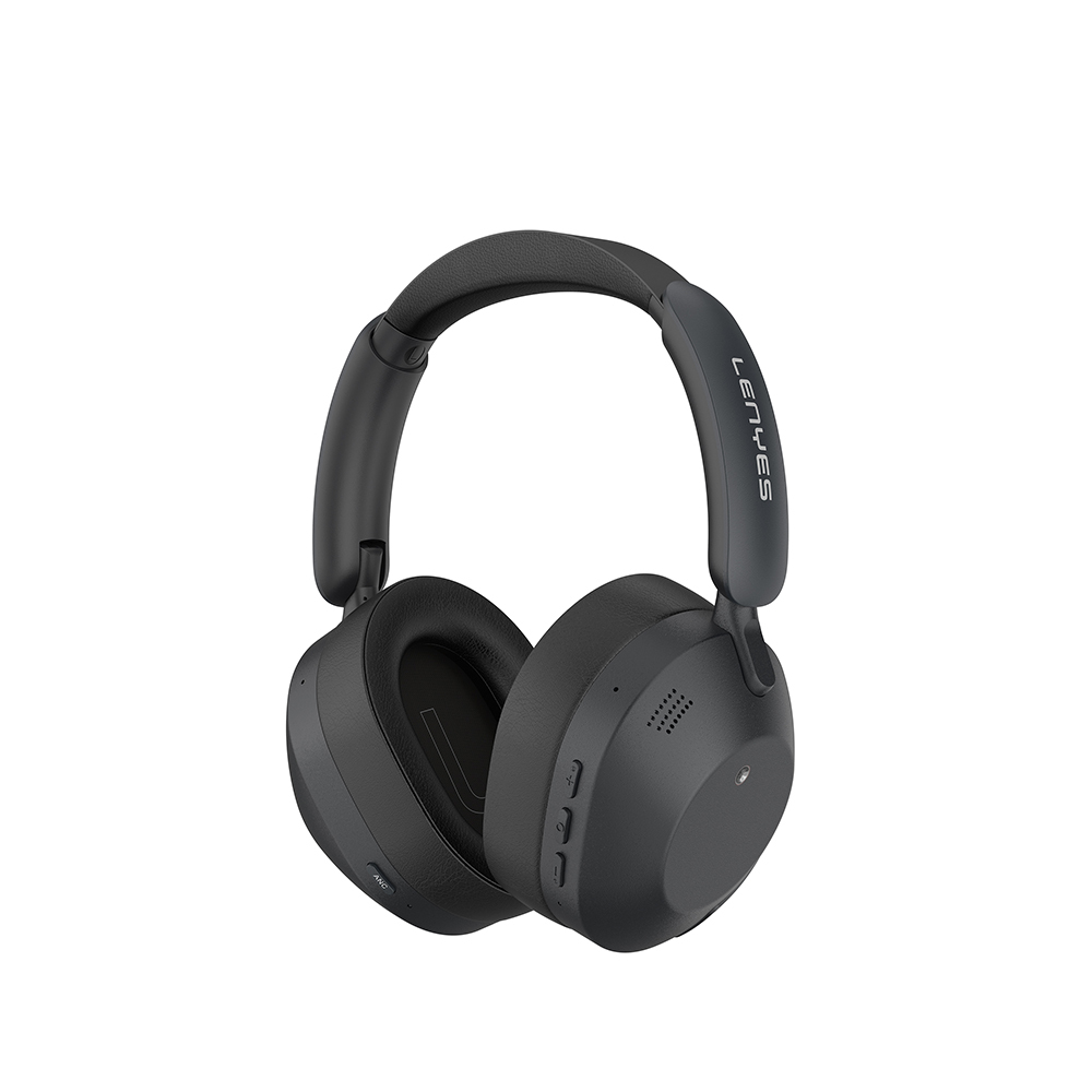 Lenyes LH28 Katlanabilir Tasarımlı ANC Özellikli ENC Teknolojili Kulak Üstü Bluetooth Kulaklık v5.4 - Siyah