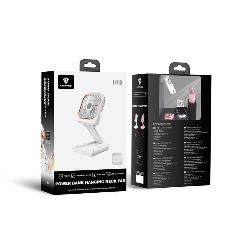 Lenyes LHF13 Powerbank Özellikli Standlı Portatif Soğutucu El Fanı - 10