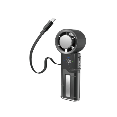 Lenyes LHF14 Digital LED Display Ice Compressed Foldable Portable Cooler Hand Fan - Lenyes