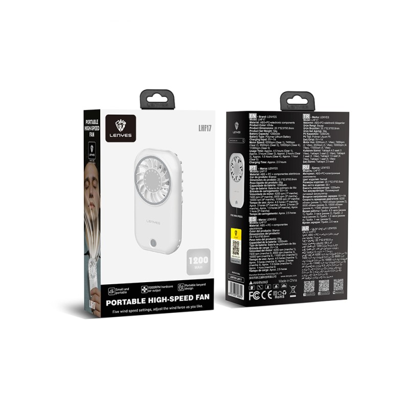 Lenyes LHF17 5-Speed Portable Mini Hand Cooler Fan - 7