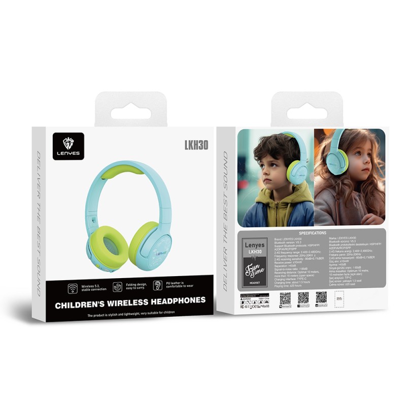 Lenyes LKH30 Adjustable Foldable Children's Special Light Effect On-Ear Wired and Bluetooth Headset v5.3 - 8