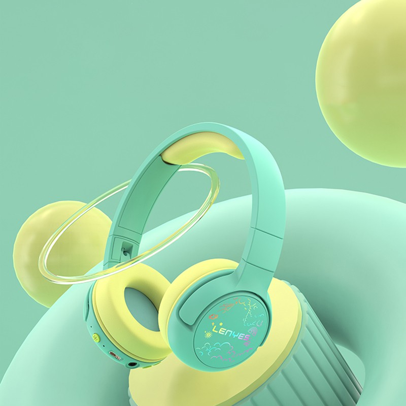 Lenyes LKH30 Adjustable Foldable Children's Special Light Effect On-Ear Wired and Bluetooth Headset v5.3 - 3