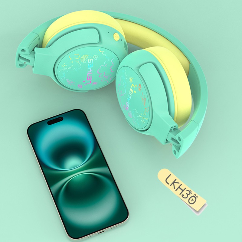 Lenyes LKH30 Adjustable Foldable Children's Special Light Effect On-Ear Wired and Bluetooth Headset v5.3 - 6