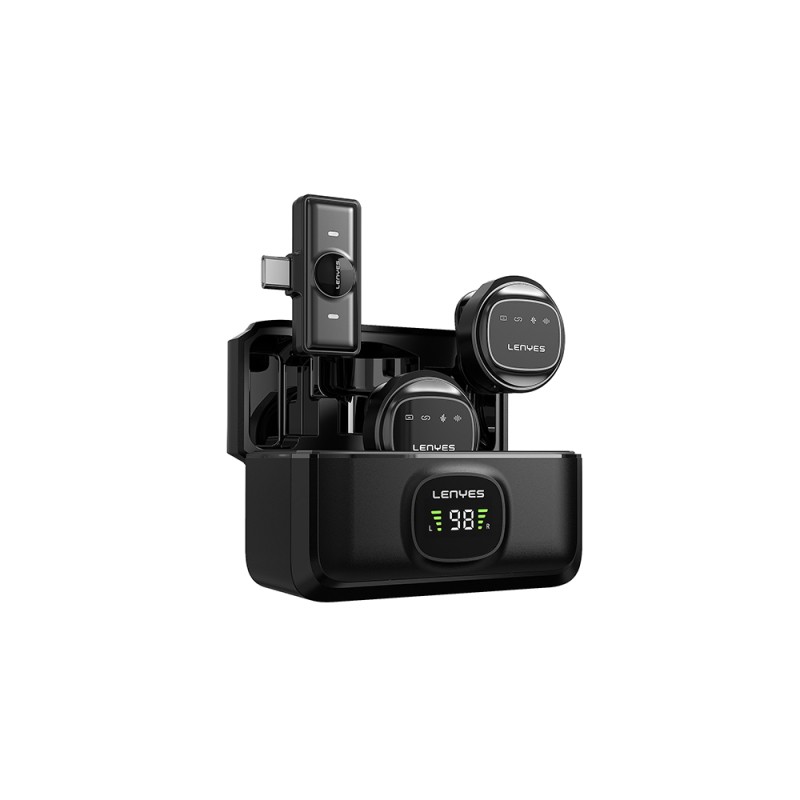 Lenyes LM204-TC Wireless Lavalier Microphone with Type-C Charging Port and Intelligent Noise Cancellation - 2