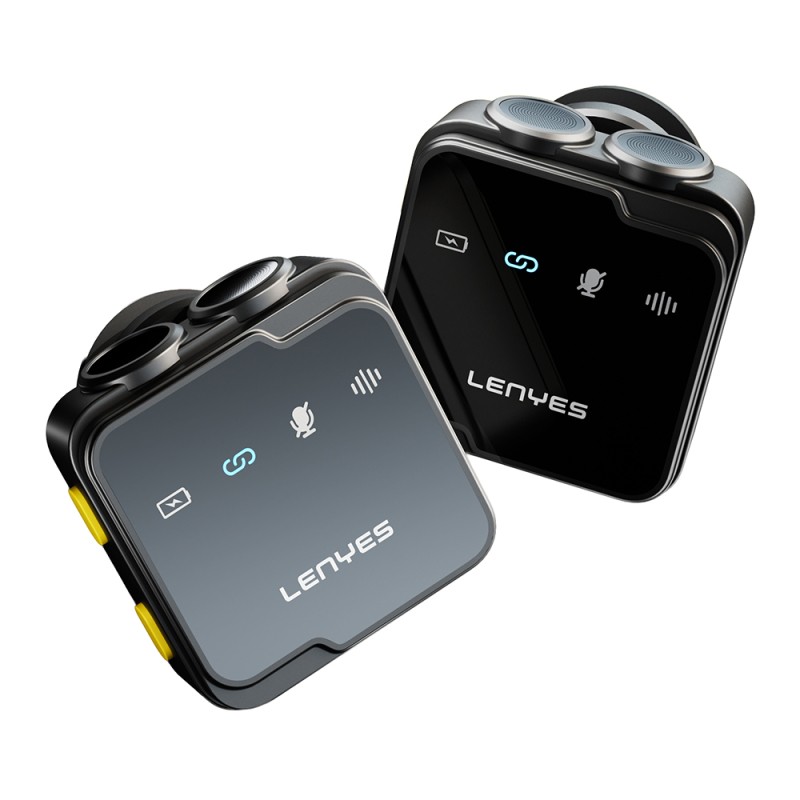 Lenyes LM205 2-in-1 Type-C Charging Port Artificial Intelligence Noise Cancellation Type-C and Lightning Connector Wireless Microphone - 4
