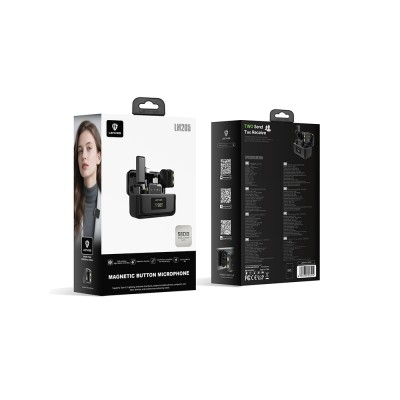 Lenyes LM205 2-in-1 Type-C Charging Port Artificial Intelligence Noise Cancellation Type-C and Lightning Connector Wireless Microphone - 6