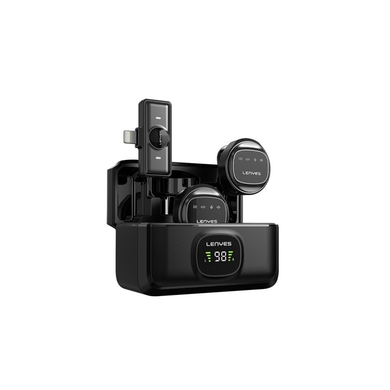 Lenyes LM210 Wireless Lavalier Microphone with Artificial Intelligence Noise Cancellation and Type-C Port - 1