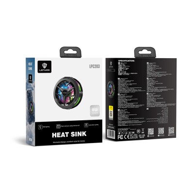 Lenyes LPC203 RGB Işıklı Alüminyum Telefon Soğutucu Fan - 7