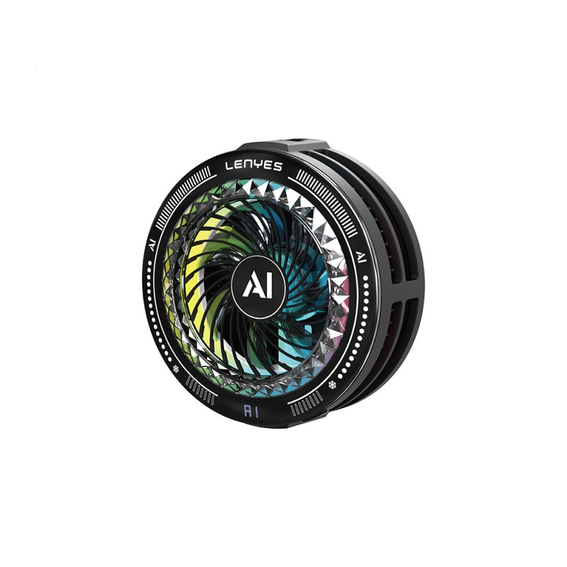 Lenyes LPC205 Akıllı Sıcaklık Kontrollü Adaptif AI Modlu RGB Işıklı Alüminyum Telefon Soğutucu Fan - 1