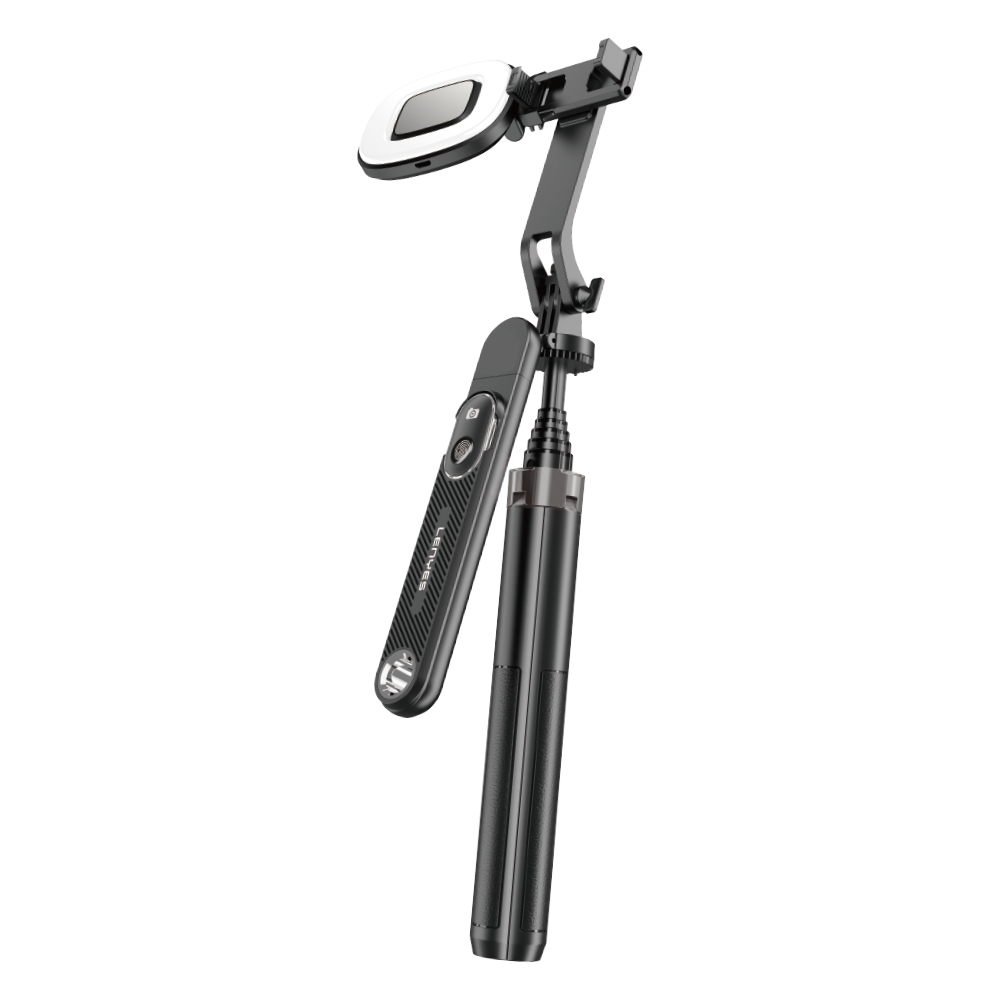 Lenyes LPH103 Çok Fonksiyonlu Sabitleyici Ayrılabilir Bluetooth Kumandalı Tripod Selfie Çubuğu - Siyah