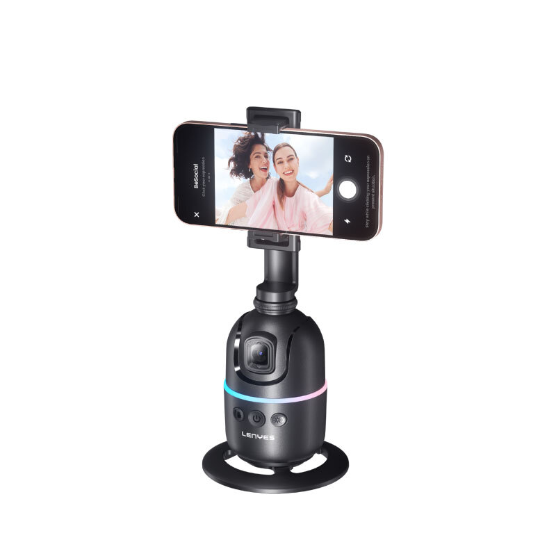 Lenyes LPH104 Canlı Yayın 360 Derece Dönebilen Akıllı Yüz Tanıma Takip Standı - Siyah