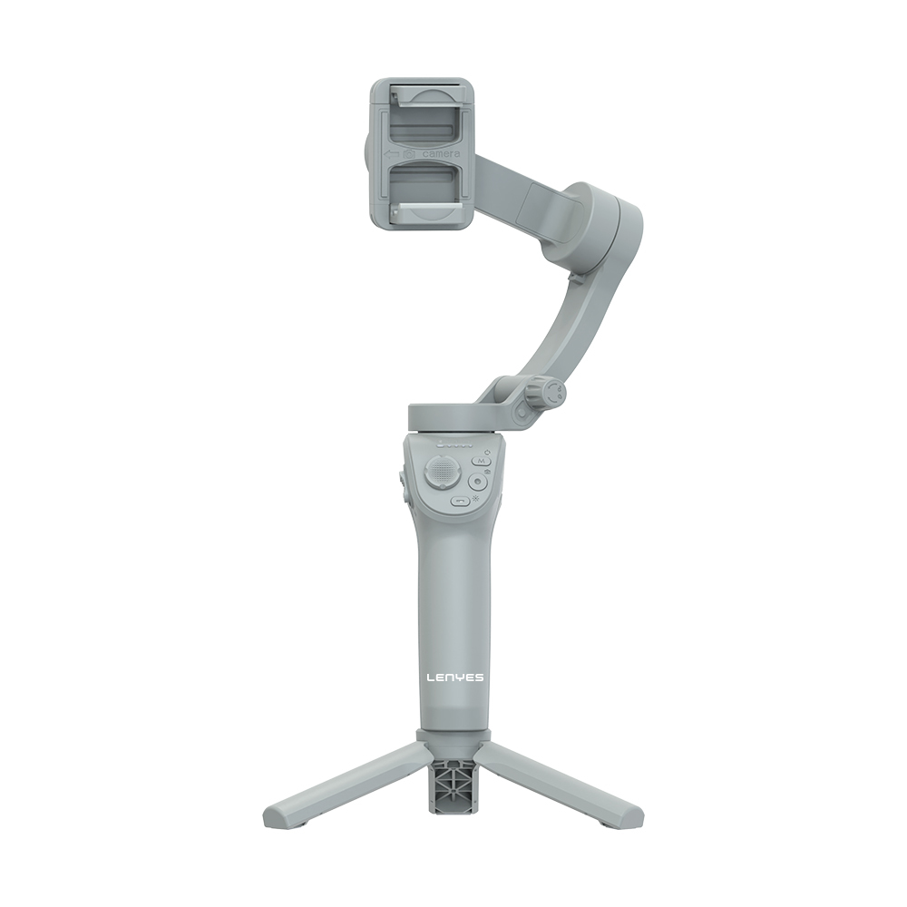 Lenyes LPH105 Taşınabilir M01 3 Eksenli El Tipi Aparatlı Gimbal Stabilizatör - Gri