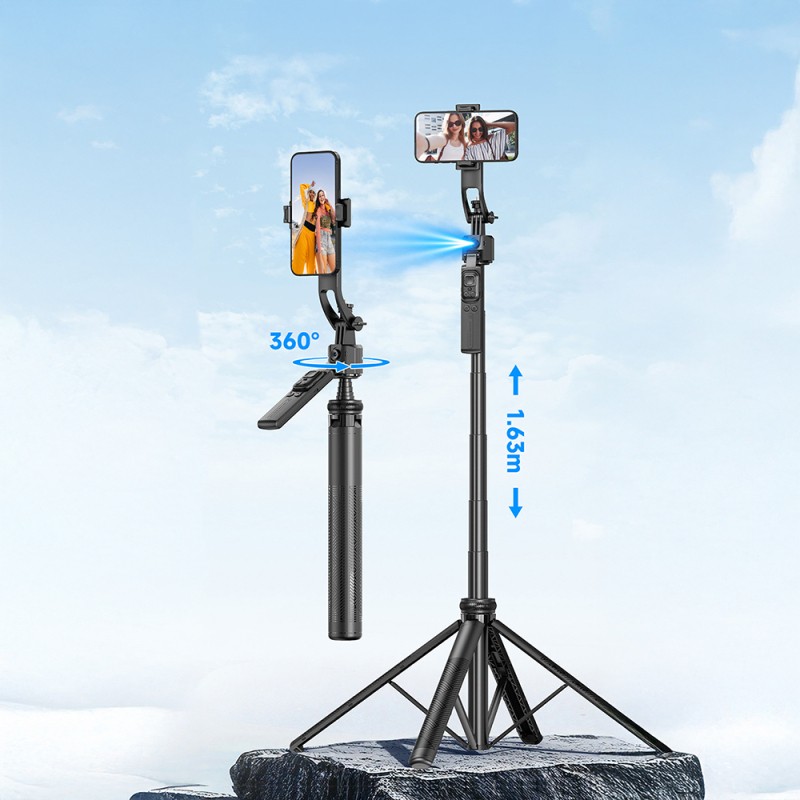Lenyes LPH107 Live Broadcast Fill Light Remote Control 360 Degree Rotatable Selfie Stick and Tripod - 4