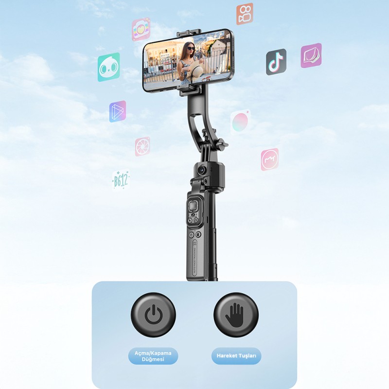 Lenyes LPH107 Live Broadcast Fill Light Remote Control 360 Degree Rotatable Selfie Stick and Tripod - 5