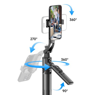 Lenyes LPH107 Live Broadcast Fill Light Remote Control 360 Degree Rotatable Selfie Stick and Tripod - 7