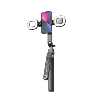 Lenyes LPH108 Canlı Yayın Dolgu Işıklı Kumandalı 360 Derece Dönebilen Selfie Çubuğu ve Tripod - Lenyes