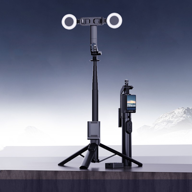 Lenyes LPH120 Uzaktan Kumandalı Çok Fonksiyonlu Sabitleyici Ekranlı Tripod ve Selfie Çubuğu - 3