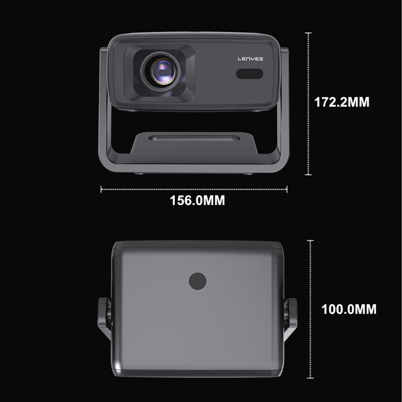 Lenyes LPR03 2.69 inch LCD 200 ANSI Lumen PTZ Projector Mirror Device - 10