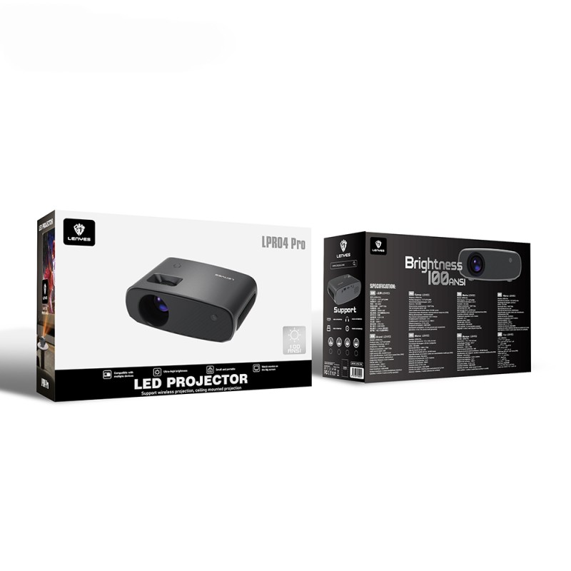 Lenyes LPR04 Pro 2 inch LCD 100 ANSI Lumen Projector Mirror Device - 7