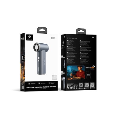 Lenyes LTF01 Dijital LED Göstergeli 3 Kademeli Portatif Soğutucu El Fanı - 8