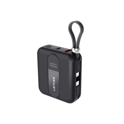 Lenyes P562L Digital LED Display Powerbank with Type-C and Lightning Cables, 22.5W, 10000mAh - 1