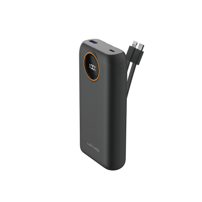 Lenyes P852L 20000mAh 22.5W Power Bank with Digital LED Display and Built-in Type-C & Lightning Cables - Lenyes