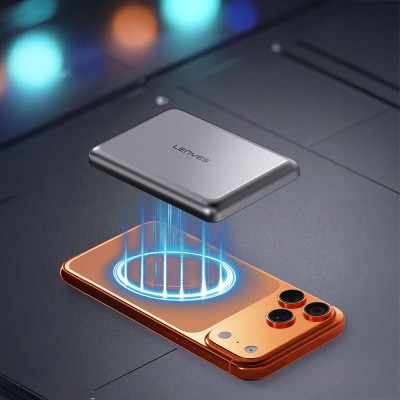 Lenyes PW0015D Ultra Slim LED Display Wireless Powerbank 15W 5000mAh - 3