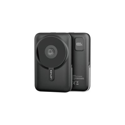 Lenyes PW1002D 20W Dijital LED Ekranlı Standlı Wireless Powerbank 15W 10000mAh - Lenyes