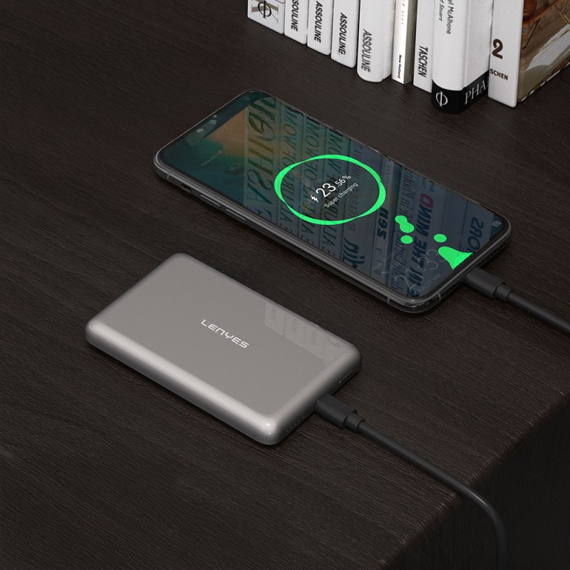 Lenyes PW1015D Ultra Slim Digital LED Display Wireless Powerbank 15W 10000mAh - 6