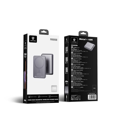 Lenyes PW1015D Ultra Slim Digital LED Display Wireless Powerbank 15W 10000mAh - 7