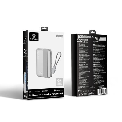 Lenyes PW1019D PD 45W Qi2 Technology Type-C Wired Wireless Powerbank 25W 10000mAh - 2