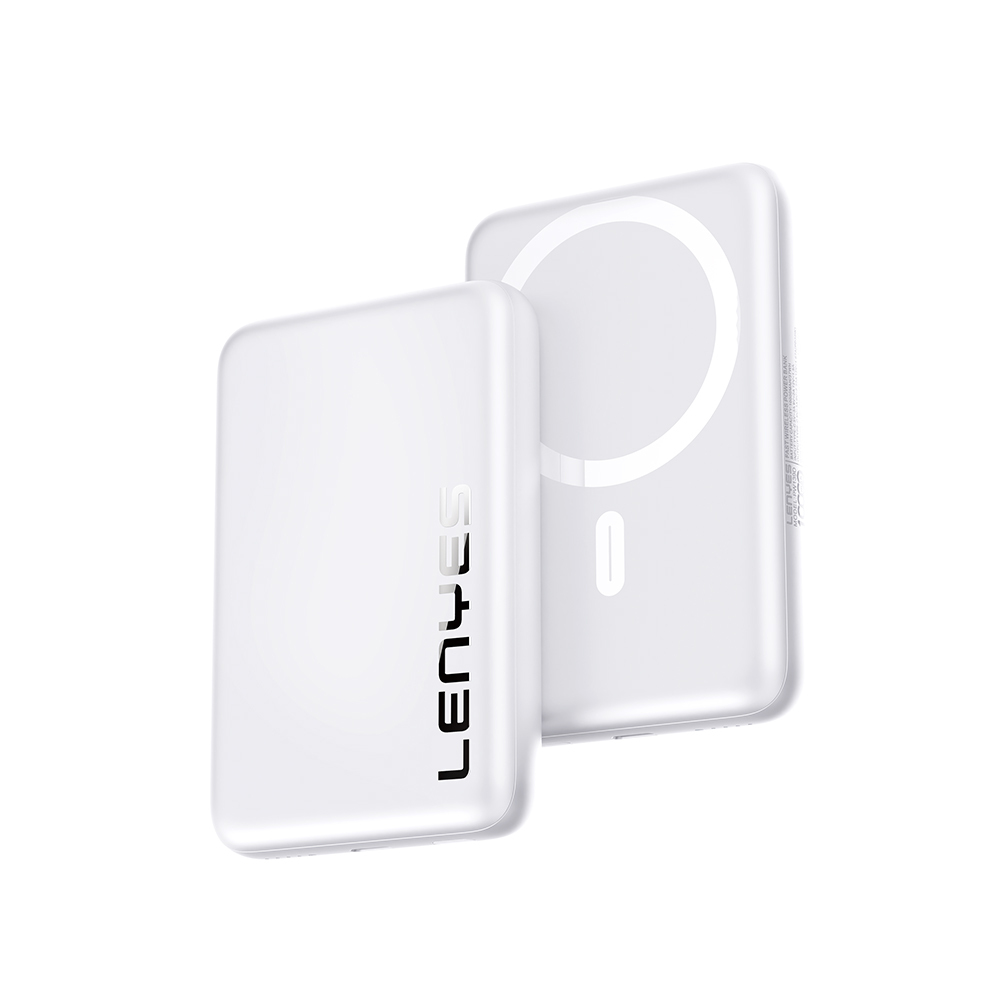 Lenyes PW139D PD 20W Ultra İnce Hızlı Şarj Özellikli Wireless Powerbank 15W 10000mAh - Beyaz