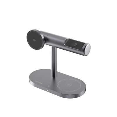 Lenyes PW319 Qi2 Charging Technology Ambient Light Phone & Smart Watch & Headphone 15W 3in1 Wireless Charging Stand - Lenyes