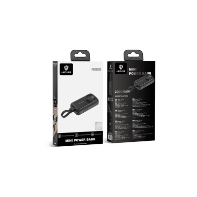 LENYES PX0001D Smart Watch Wireless Charging Portable Type-C Cable Powerbank 2000mah 2W - 3