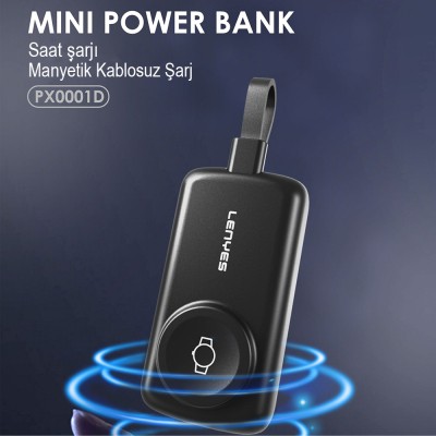 LENYES PX0001D Smart Watch Wireless Charging Portable Type-C Cable Powerbank 2000mah 2W - 11