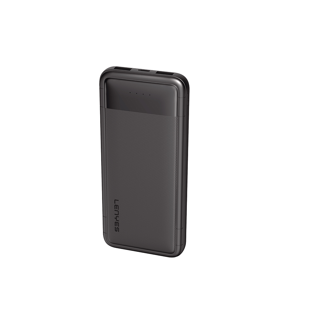 Lenyes PX133P Led Işık Göstergeli Taşınabilir Powerbank 10W 10000mAh - Siyah