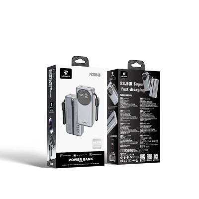 Lenyes PX2004D Digital LED Display Powerbank with Lightning Cable, 22.5W, 20,000mAh - 8
